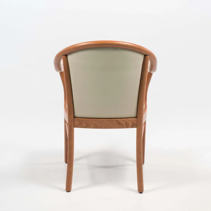 Chaise De Salle à Manger|Fauteuil De Salon*Manuela Fauteuil bridge en bois avec assise et dossier rembourrés