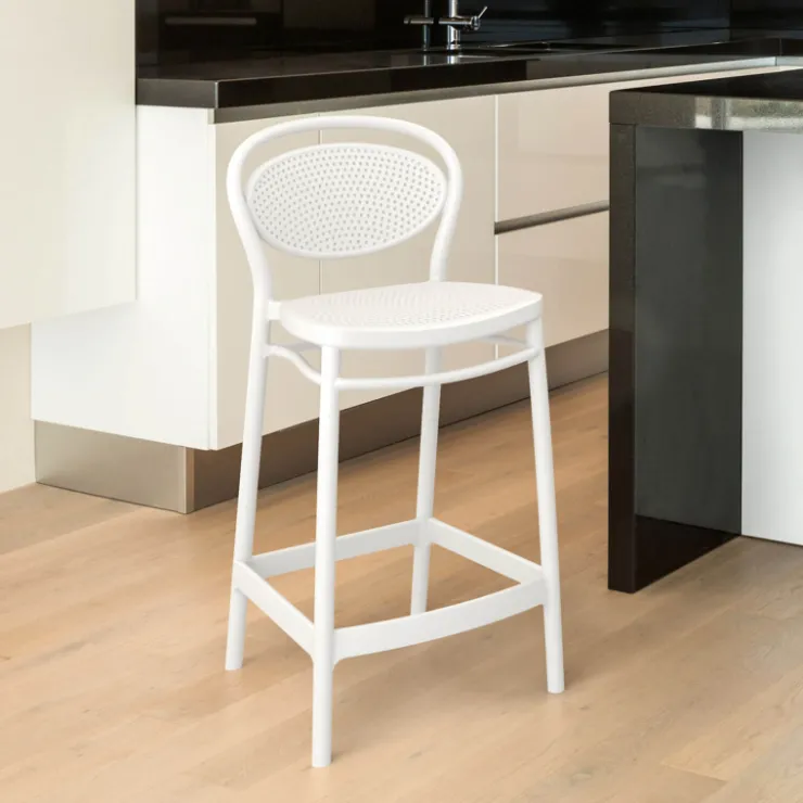 Tabouret Snack (assise +/- 65 Cm)|Tabouret De Bar (assise +/- 80 Cm)*Marcel Tabouret snack moderne en polypropylène