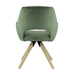 Chaise De Salle à Manger|Chaise De Bureau*Marius Fauteuil cocooning pivotant en tissu avec pieds bois