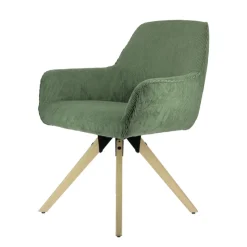 Chaise De Salle à Manger|Chaise Salon*Marius Fauteuil cocooning en tissu avec pieds bois massif