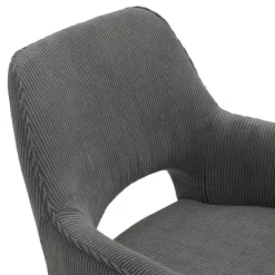 Chaise De Salle à Manger|Chaise Salon*Marius Fauteuil cocooning en tissu avec pieds bois massif