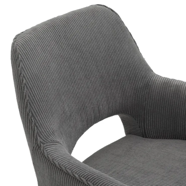 Chaise De Salle à Manger|Chaise De Bureau*Marius Fauteuil cosy en tissu avec pieds en métal
