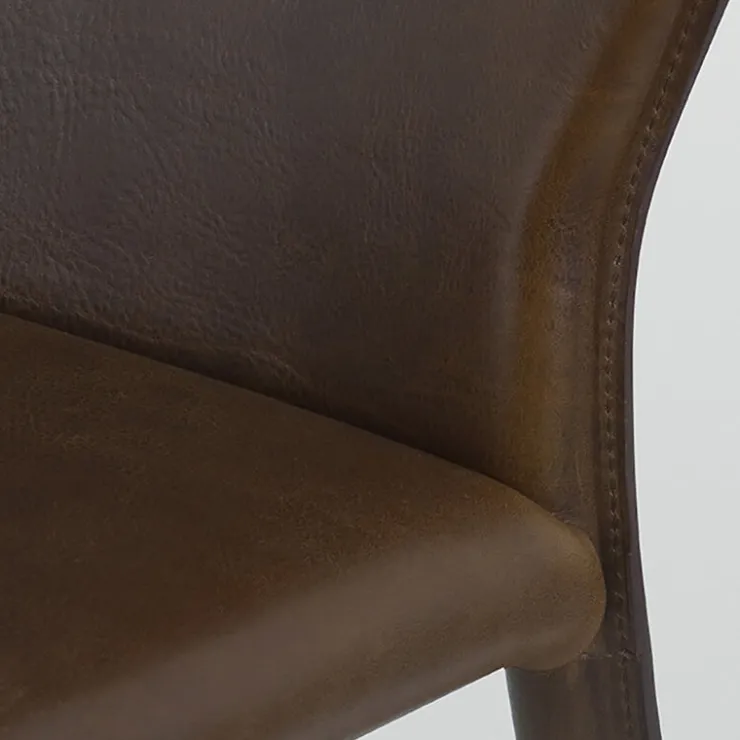 Airnova Chaise De Salle à Manger*Maryl Chaise gainée contemporaine en croûte de cuir