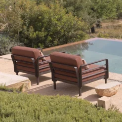 Fauteuil De Jardin*Maximo Fauteuil de jardin relax modulable avec accoudoirs
