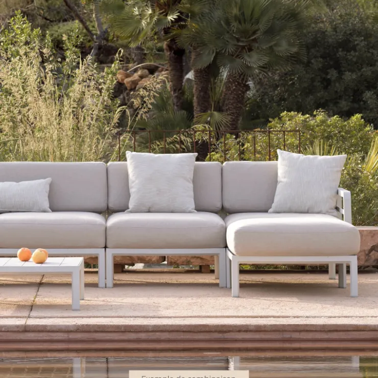 Fauteuil De Jardin*Maximo Pouf de jardin en polypropylène et tissu