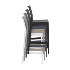 Tabouret De Bar (assise +/- 80 Cm)*Maya Tabouret de bar empilable en polypropylène