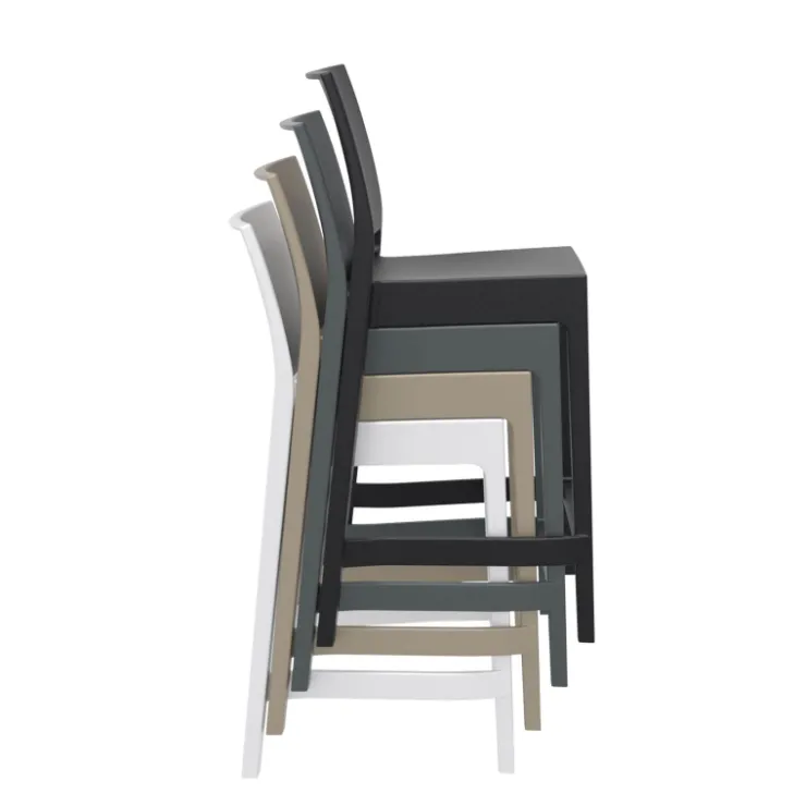 Tabouret Snack (assise +/- 65 Cm)|Tabouret De Bar (assise +/- 80 Cm)*Maya Tabouret snack moderne empilable en polypropylène