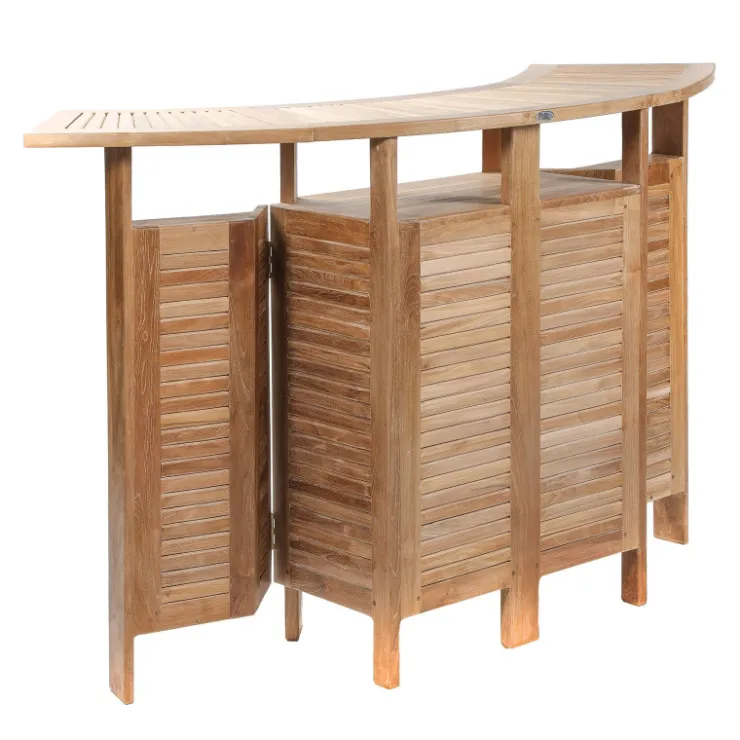 Medicis Table De Jardin*MenhirBar de jardin avec rangement pliable en teck massif