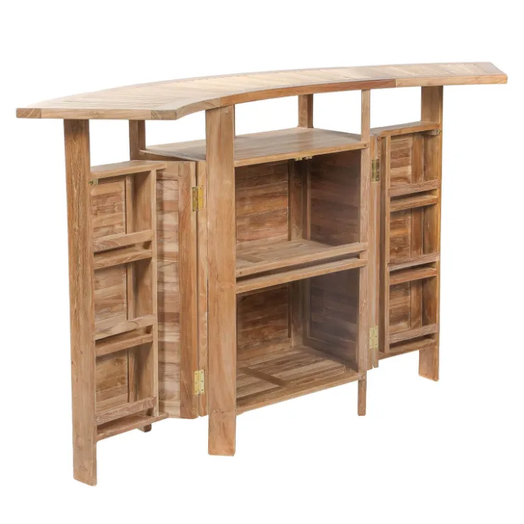 Medicis Table De Jardin*MenhirBar de jardin avec rangement pliable en teck massif