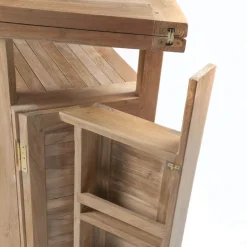Medicis Table De Jardin*MenhirBar de jardin avec rangement pliable en teck massif