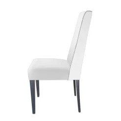Lujosa Chaise De Salle à Manger|Chaise Salon*Mila Chaise en tissu rembourrée avec boutons sur le dossier pieds bois