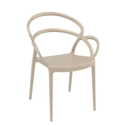 Chaise De Cuisine|Chaise De Salle à Manger*Mila Fauteuil design empilable en polypropylène