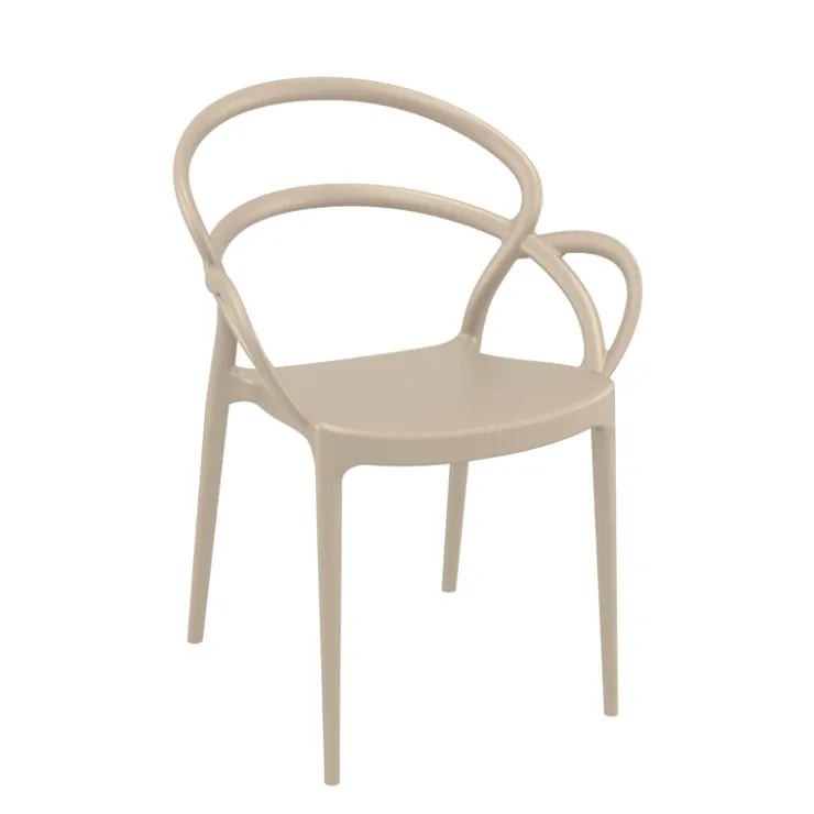 Chaise De Cuisine|Chaise De Salle à Manger*Mila Fauteuil design empilable en polypropylène