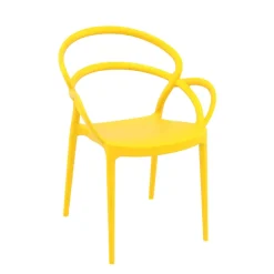 Chaise De Cuisine|Chaise De Salle à Manger*Mila Fauteuil design empilable en polypropylène