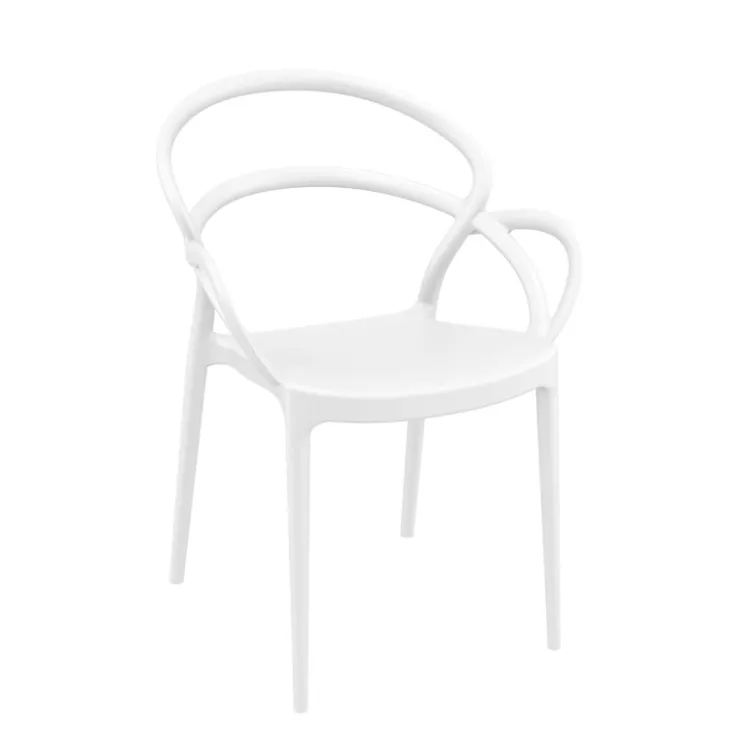 Chaise De Cuisine|Chaise De Salle à Manger*Mila Fauteuil design empilable en polypropylène