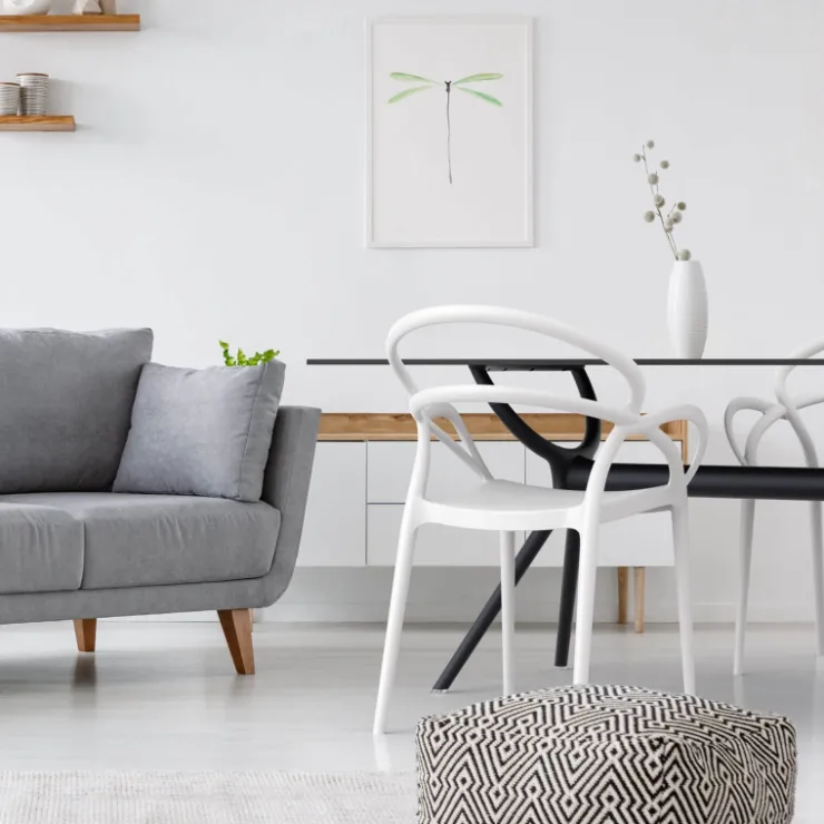 Chaise De Cuisine|Chaise De Salle à Manger*Mila Fauteuil design empilable en polypropylène