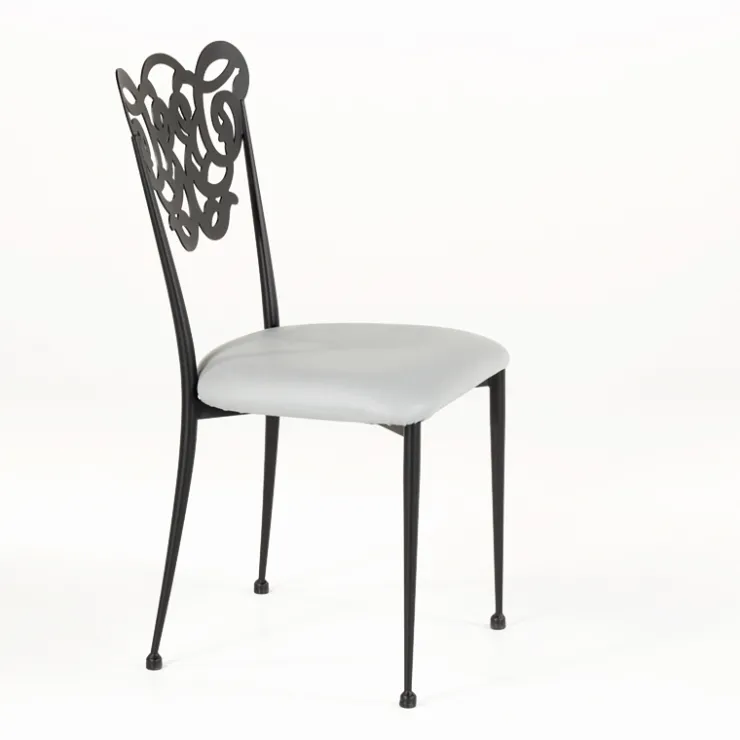 Jayso Chaise De Cuisine|Chaise De Salle à Manger*Milos Chaise provençale en métal assise synthétique rembourrée