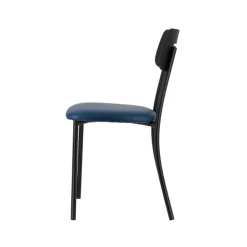 Perfecta Chaise De Cuisine*Miro 2 Chaise de cuisine en simili rembourrée avec pieds et dossier strié en métal