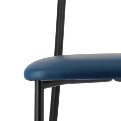 Perfecta Chaise De Cuisine*Miro 2 Chaise de cuisine en simili rembourrée avec pieds et dossier strié en métal