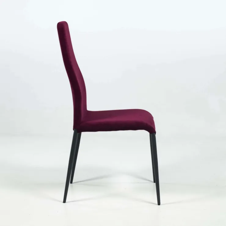 Europea Chaise De Salle à Manger*Mirta Chaise de séjour moderne en tissu et pieds en métal