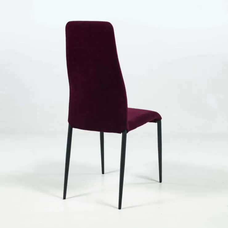 Europea Chaise De Salle à Manger*Mirta Chaise de séjour moderne en tissu et pieds en métal