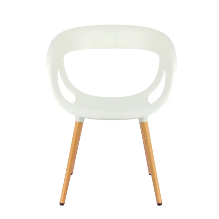 Chaise De Cuisine|Chaise De Salle à Manger*Moema Fauteuil design italien coque ajourée en technopolymère et pieds en bois
