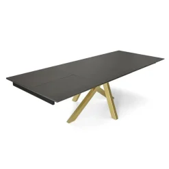 Pure design Table De Salle à Manger*Moon Table design extensible en Dekton avec pied central