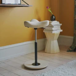 Varier Tabouret Snack (assise +/- 65 Cm)|Tabouret De Bar (assise +/- 80 Cm)*Move ® Tabouret ergonomique réglable en tissu