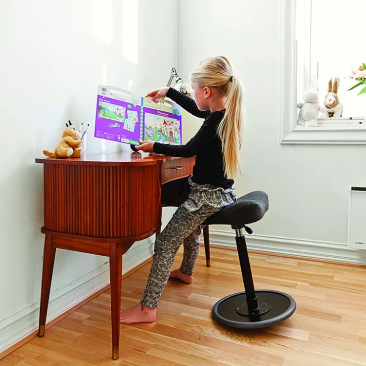 Varier Tabouret Snack (assise +/- 65 Cm)|Tabouret De Bar (assise +/- 80 Cm)*Move ® Tabouret ergonomique réglable en tissu