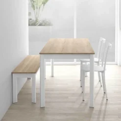 Cancio Table De Cuisine*Multiplus Table sur mesure en stratifié pieds en métal