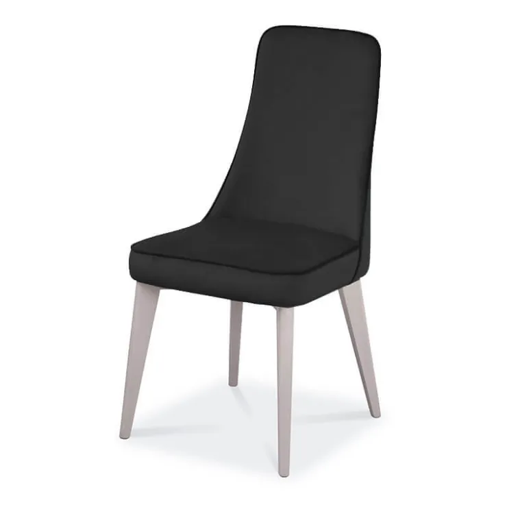 Europea Chaise De Cuisine|Chaise De Salle à Manger*Nadine Chaise de salle à manger italienne en synthétique et pieds en bois massif