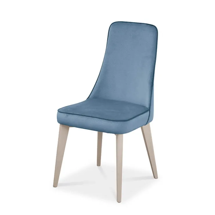 Europea Chaise De Salle à Manger|Chaise Salon*Nadine Chaise de salle à manger en tissu et pieds en bois fabriquée en Italie