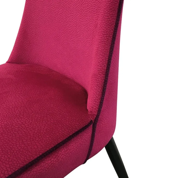 Europea Chaise De Salle à Manger*Nadine Chaise de salle à manger italienne en tissu et pieds en métal