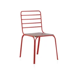 Jayso Chaise De Cuisine|Chaise De Salle à Manger*Nantes Chaise en métal vintage assise bois