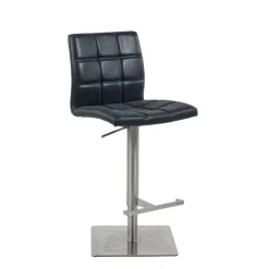 Tabouret Snack (assise +/- 65 Cm)|Tabouret De Bar (assise +/- 80 Cm)*NantesTabouret ajustable en hauteur coque matelassée et structure en acier brossé