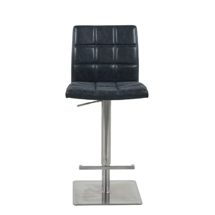 Tabouret Snack (assise +/- 65 Cm)|Tabouret De Bar (assise +/- 80 Cm)*NantesTabouret ajustable en hauteur coque matelassée et structure en acier brossé