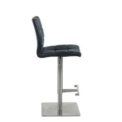 Tabouret Snack (assise +/- 65 Cm)|Tabouret De Bar (assise +/- 80 Cm)*NantesTabouret ajustable en hauteur coque matelassée et structure en acier brossé