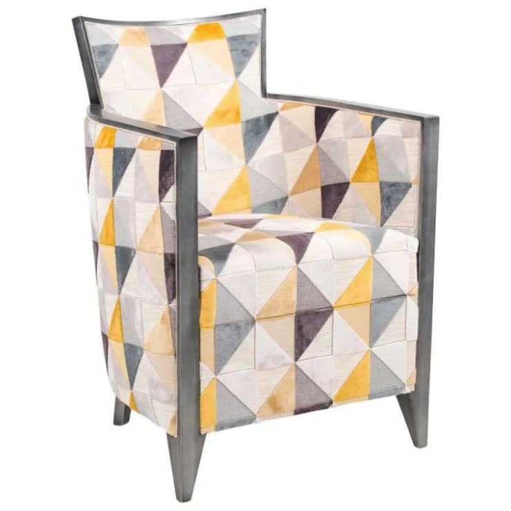 Paget Fauteuil De Salon*Nathan Fauteuil art déco fabriqué en France en tissu et bois massif