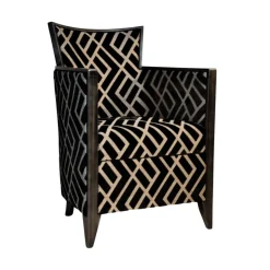 Paget Fauteuil De Salon*Nathan Fauteuil art déco fabriqué en France en tissu et bois massif