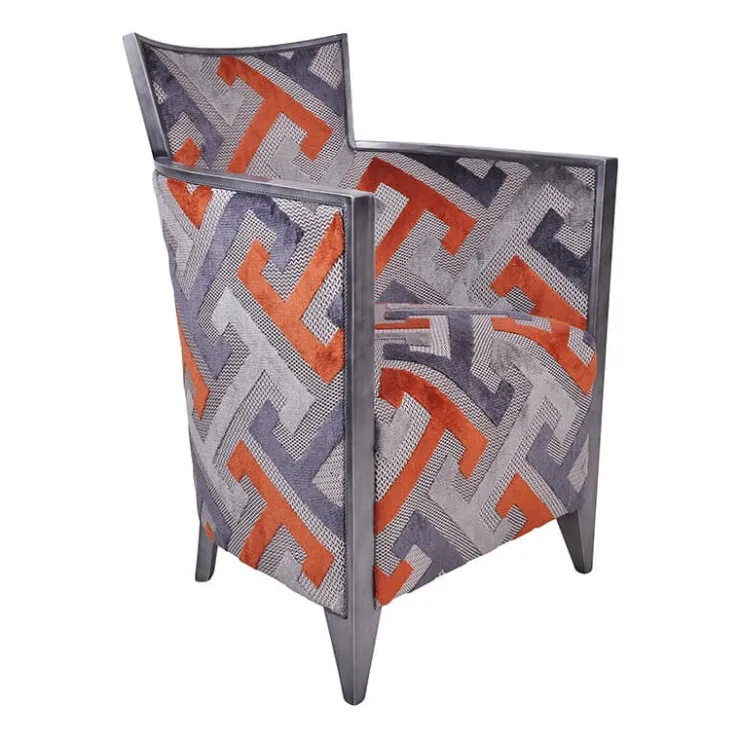 Paget Fauteuil De Salon*Nathan Fauteuil art déco fabriqué en France en tissu et bois massif