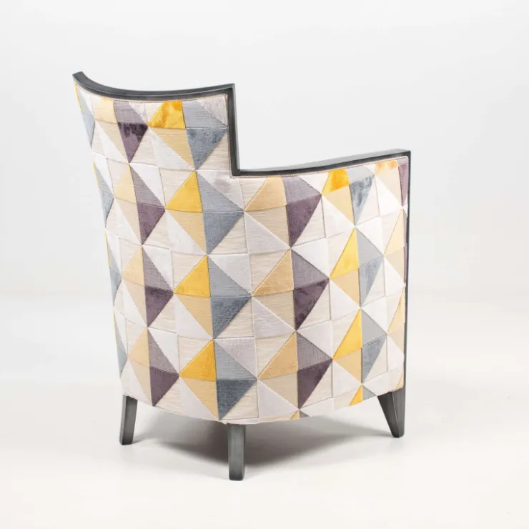 Paget Fauteuil De Salon*Nathan Fauteuil art déco fabriqué en France en tissu et bois massif