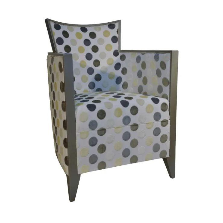 Paget Fauteuil De Salon*Nathan Fauteuil art déco fabriqué en France en tissu et bois massif