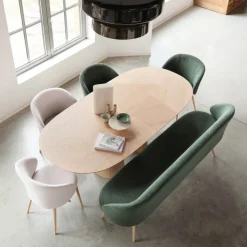 Mobitec Chaise De Salle à Manger|Chaise Salon*Neo ® Fauteuil cosy confortable en tissu et pieds bois