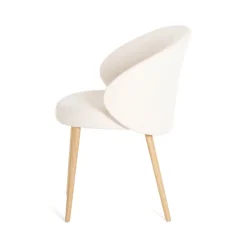 Mobitec Chaise De Salle à Manger|Chaise Salon*Neo ® Fauteuil cosy confortable en tissu et pieds bois