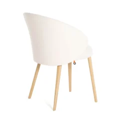 Mobitec Chaise De Salle à Manger|Chaise Salon*Neo ® Fauteuil cosy confortable en tissu et pieds bois