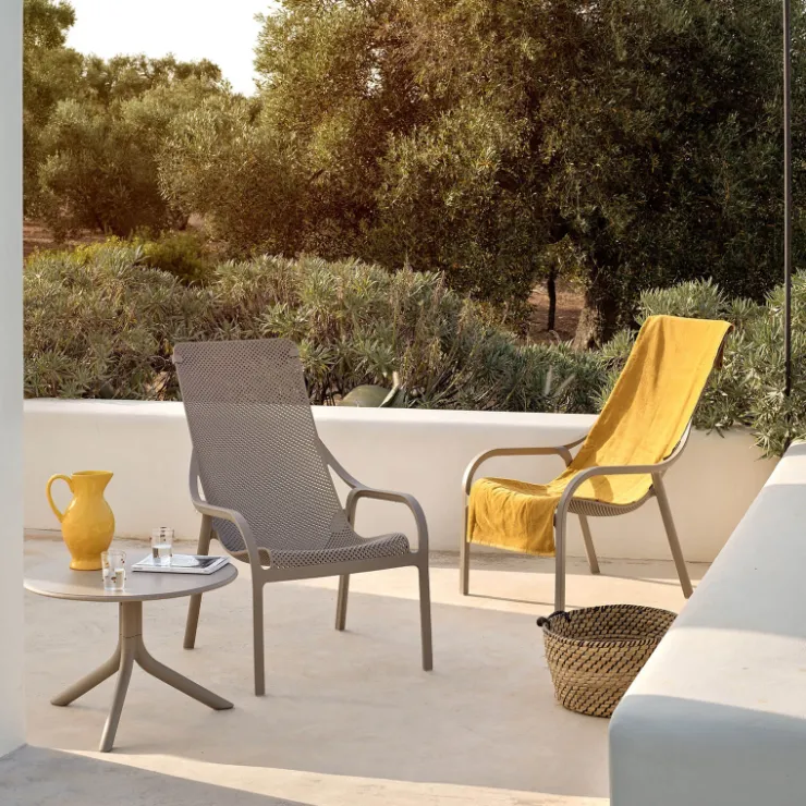 Fauteuil De Jardin*Net Lounge Fauteuil lounge extérieur en polypropylène recyclable empilable