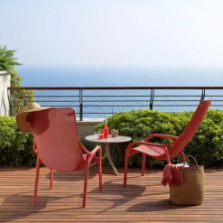 Fauteuil De Jardin*Net Lounge Fauteuil lounge extérieur en polypropylène recyclable empilable