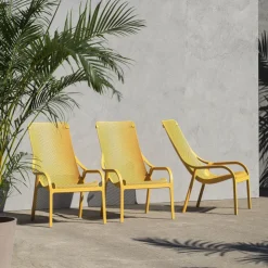 Fauteuil De Jardin*Net Lounge Fauteuil lounge extérieur en polypropylène recyclable empilable