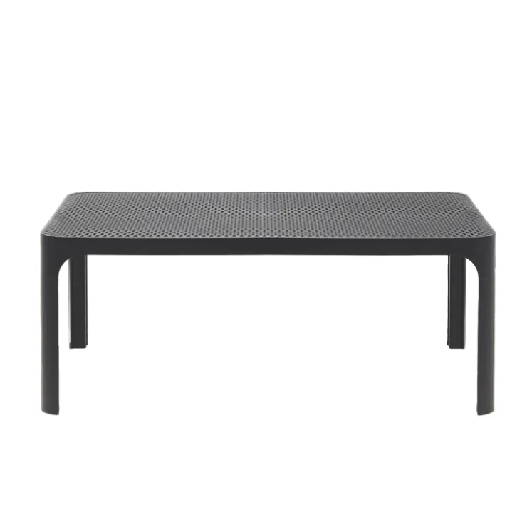 Table De Jardin*Net Table basse de jardin moderne avec plateau micro perforé 100 x 60 cm