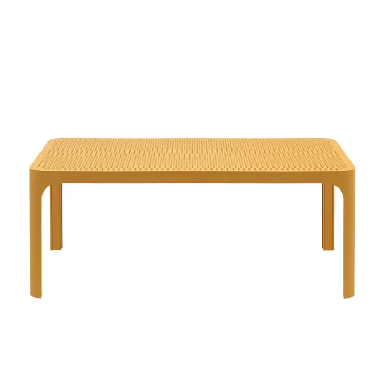 Table De Jardin*Net Table basse de jardin moderne avec plateau micro perforé 100 x 60 cm